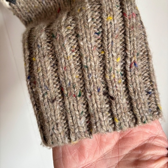 Roots shawl collar acrylic wool blend Cowichan sweater size small - Picture 9 of 15